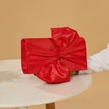 Women’s Exquisite Pleated Satin Evening Bag – Elegant Bow Clutch with Chain Strap for Weddings, Parties & Formal Events