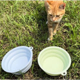 2-Pack Collapsible Pet Silicone Bowls – Portable Folding Food & Water Dishes with Carabiner for Dogs & Cats, Camping & Travel