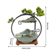 Backflow Incense Holder with Water Fountain & LED Light – Rockery Design with Horse & Plants for Relaxation 🪷💡