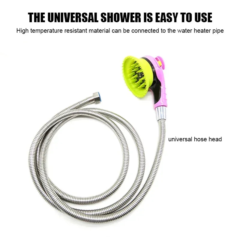 Pet Combing Massage Shower Head – Bath Brush & Sprinkler for Washing Dogs & Cats 🐾🚿