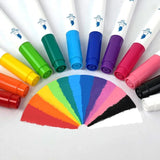 Acrylic Paint Markers – 12-Count Dual Tip Fine & Brush Pens for Glass, Wood, Fabric & Rock Painting 🎨