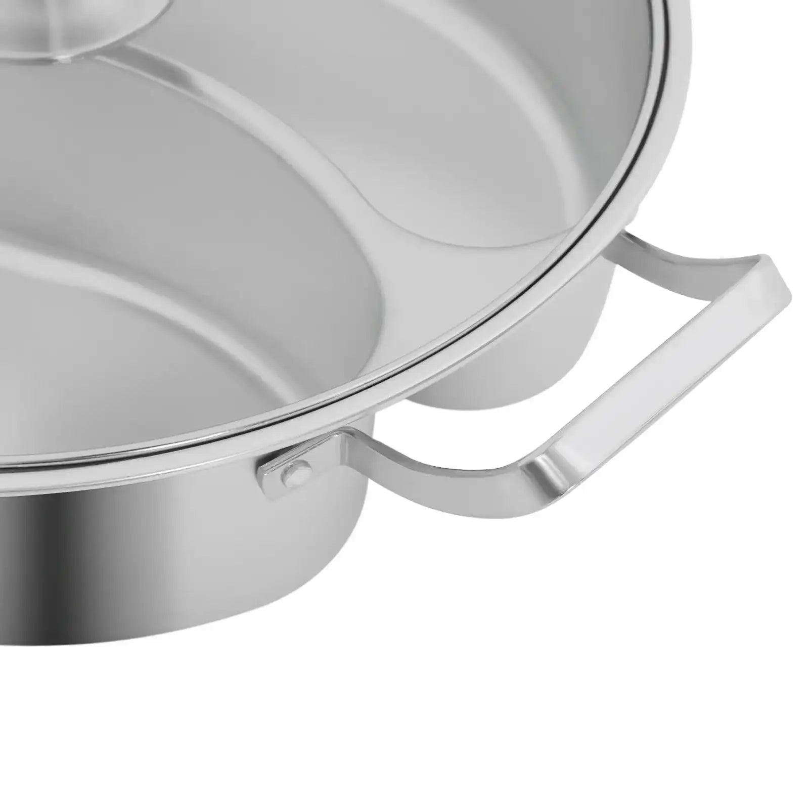 304 Stainless Steel Double-Flavor Hot Pot – Tempered Glass Lid, 5 L / 7 L Capacity