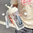 600ml Handy Sports Water Cup with Straw & Tea Partition – Portable Summer Drink Bottle