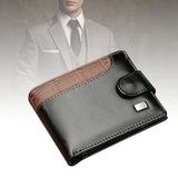Vintage PU Leather Short Wallet for Men – Classic Bifold Design with Multi-Card Slots, Coin Pocket & Snap Closure