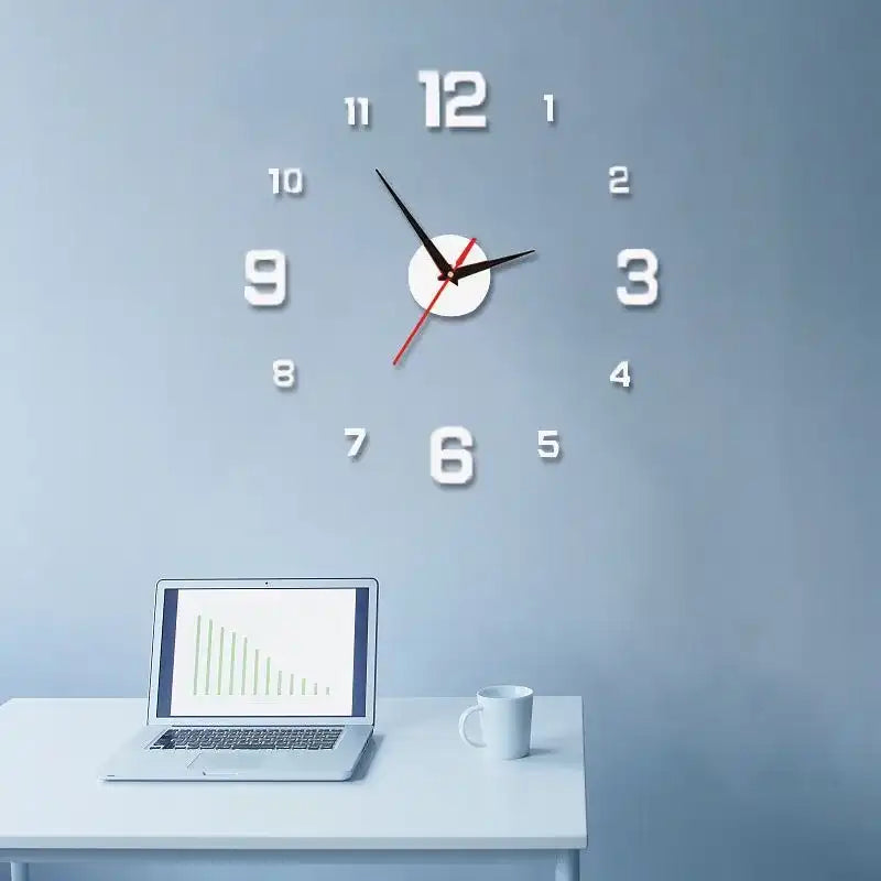 Silent DIY Wall Clock – Creative Night-Light Wall Decoration for Living Room & Bedroom