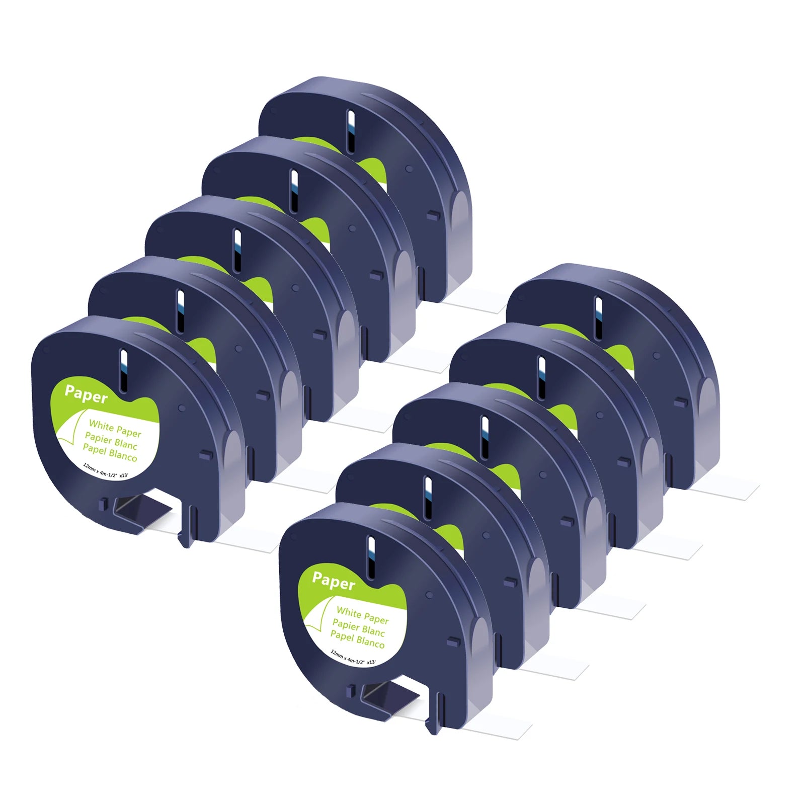 20-Pack Black-on-White Label Tape – Compatible with Dymo LetraTag (e.g., A91330, A91220, A59421) for LT100T, QX50 & More