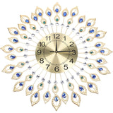 Crystal Modern Wall Clock – Elegant Silent Non-Ticking Round Design with Arabic Numerals for Living Room & Home Décor