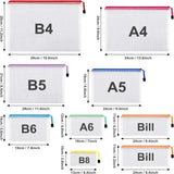 10PCS Mesh Zipper Pouch Set – Waterproof Plastic Document Bags for Travel, Office & Home Organization