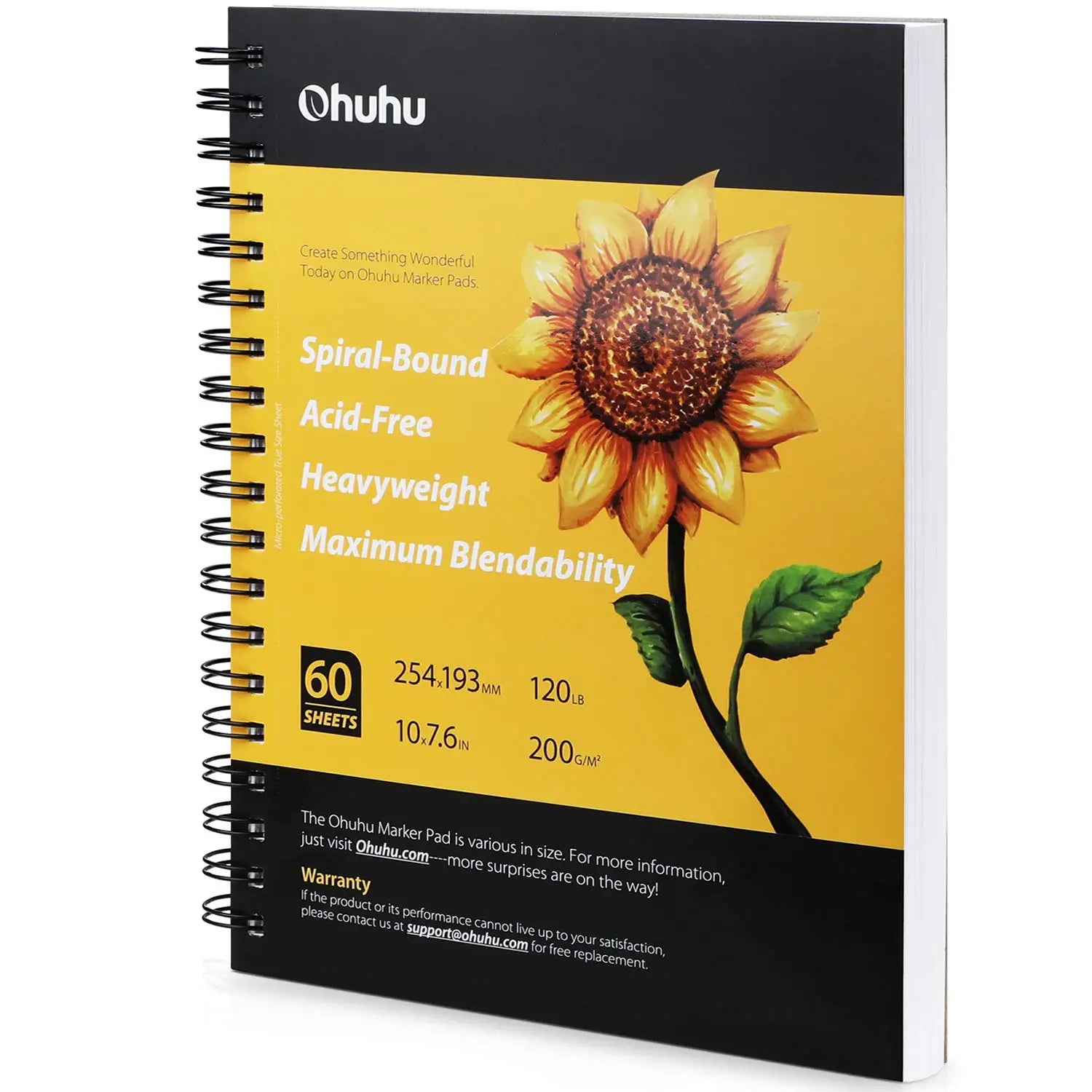 OHUHU Premium Marker Pad – Artist-Grade Spiral Sketchbook for Alcohol Markers & Watercolor Creations 🎨