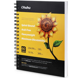 Ohuhu Spiral Bound Marker Pad – Art Sketchbook for Alcohol Markers & Watercolor, Thick Drawing Paper Notebook (Gift for School & Artists)