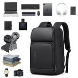 Expandable 35L Waterproof Laptop Backpack with USB Charging Port for Business Travel & Daily Work