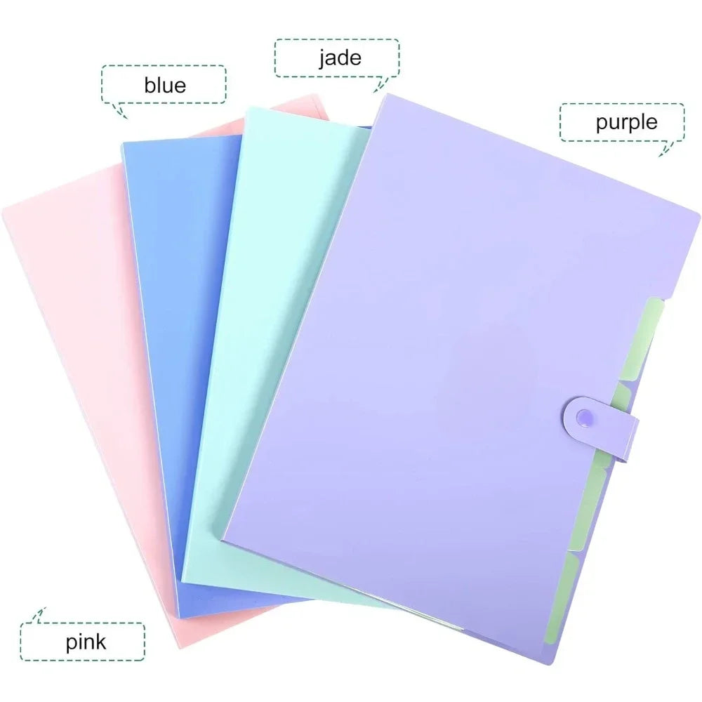 Accordion File Organizer – 4-Pack Letter/A4 Size Expandable Folder with 32 Labels for Documents & Bills