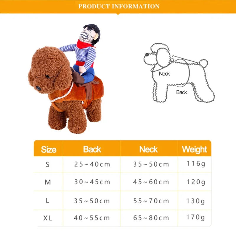 Halloween Dog Costume – Funny Cowboy Knight Pet Outfit for Parties, Role Play & Entertainment