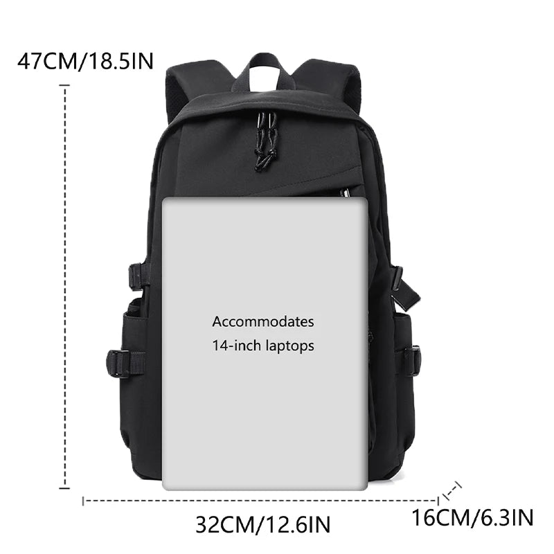 Premium 15-Inch Waterproof Polyester Backpack for Men & Women – Lightweight, Durable & Modern Design