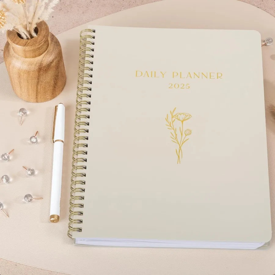 2025 Daily Planner – 7" x 10" Elegant Daily, Weekly & Monthly Organizer for Women & Men 📔✨