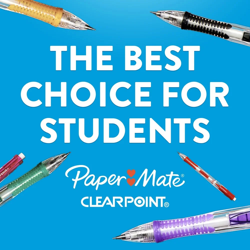 Clearpoint Mechanical Pencil Starter Kit – 0.9 mm HB #2 Lead, Textured Grip & Jumbo Erasers (2-Pack)