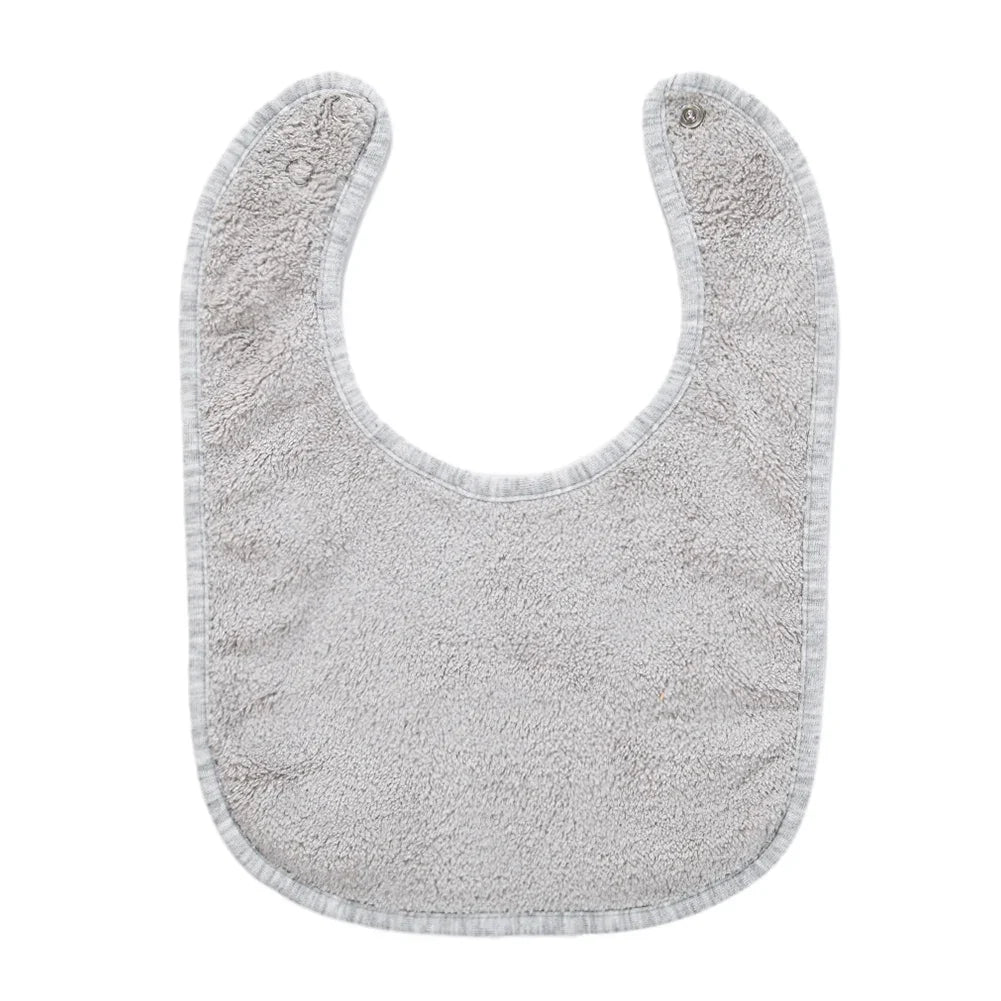 Solid Terry Towel Baby Bibs – Soft Cotton Adjustable Feeding & Burp Bandanas | Korean Style Pocket Bibs for Boys & Girls