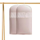 Space-saving hanging garment bag – self-compression coat cover with zipper & transparent design for dust protection