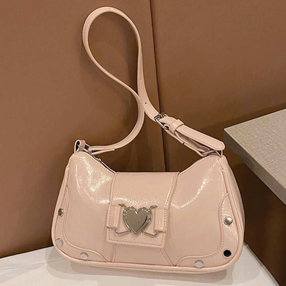 Women’s PU Leather Waterproof Satchel – Large Capacity Armpit Bag with Adjustable Strap (Y2K Style)