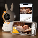ieGeek 5.2K 3MP Baby Surveillance Camera – 360° PTZ Baby Monitor with Dual-Screen Preview, Motion Detection & Night Vision