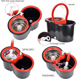 “360° Spin Mop & Bucket Set with Stainless Steel Wring System – Includes 3 Microfiber Heads