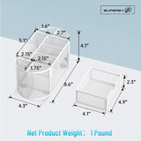 Sleek Mesh Desk Organizer – 9 Compartments Workstation Drawer & Pen-Holder Caddy