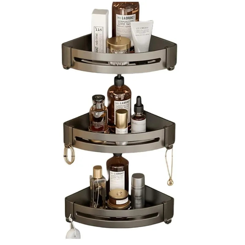 Triangle Adhesive Corner Shower Caddy Set (1/2/3 pcs) – No-Drill Wall Mounted Bathroom Shelves