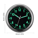 Fashionable car watch – glow-in-the-dark luminous mini dashboard clock with night light, stick-on design for vehicle accessories
