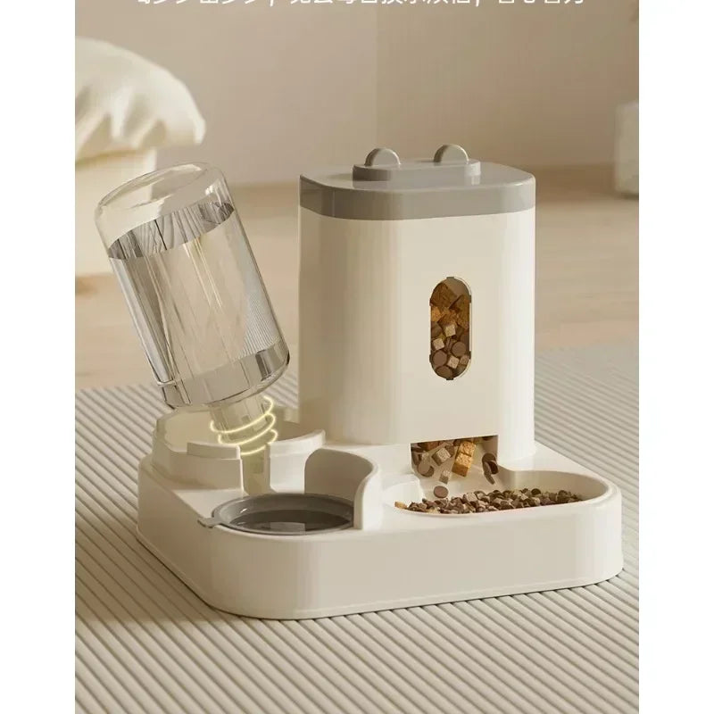 Automatic Feeder & Water Fountain – Large-Capacity Raised Stand Food & Drink Bowl for Cats & Dogs