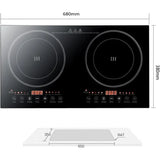 Portable Electric Induction Cooker 2200W Dual Induction Cooktop Double Burner