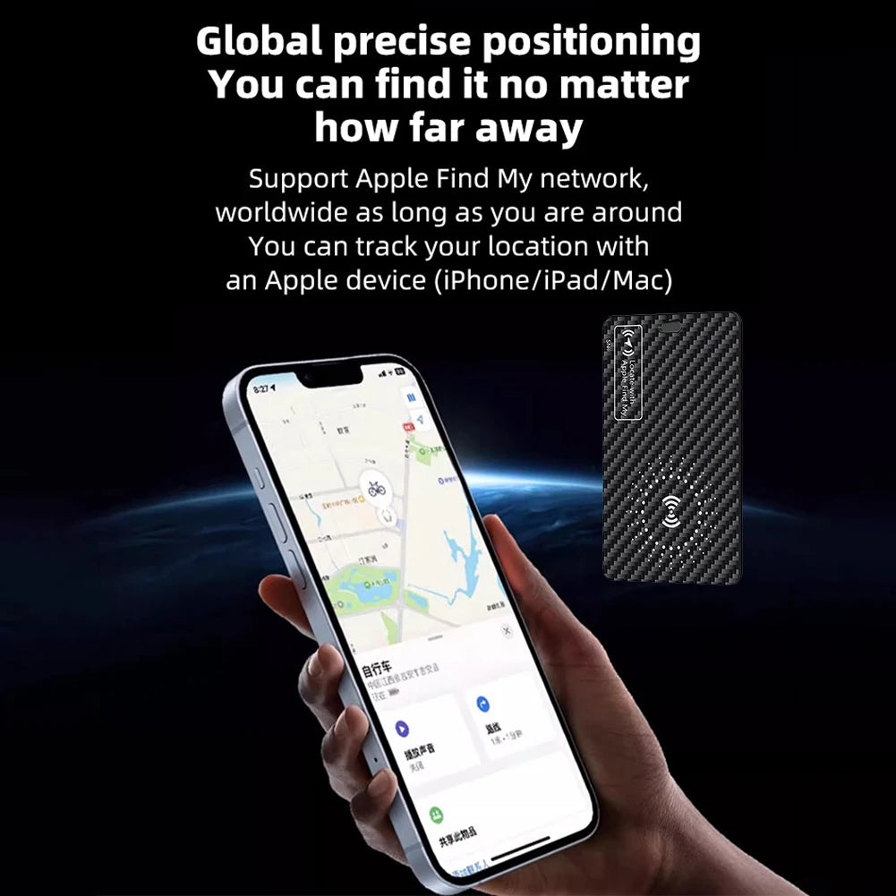 FM-23 Smart Track Card – Ultra-Thin Wallet Tracker with Wireless Charging, GPS Locator & Apple Find My Compatibility