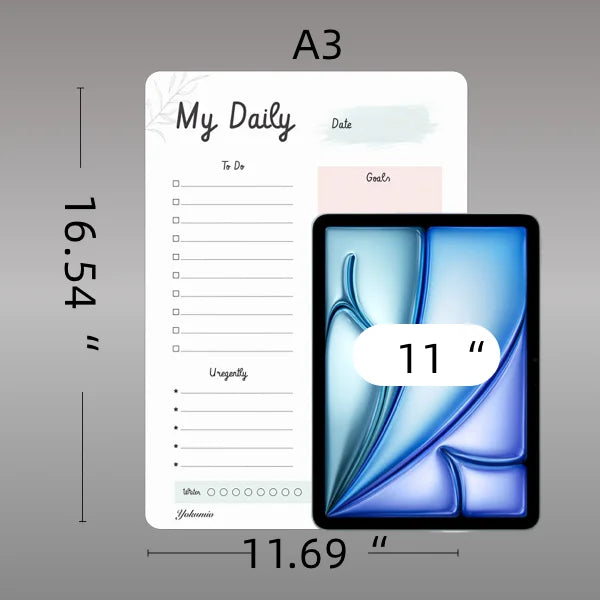 Yokumio Magnetic Refrigerator Calendar – A3 Dry Erase Planner with Marker & Eraser for Home, Office & Classroom