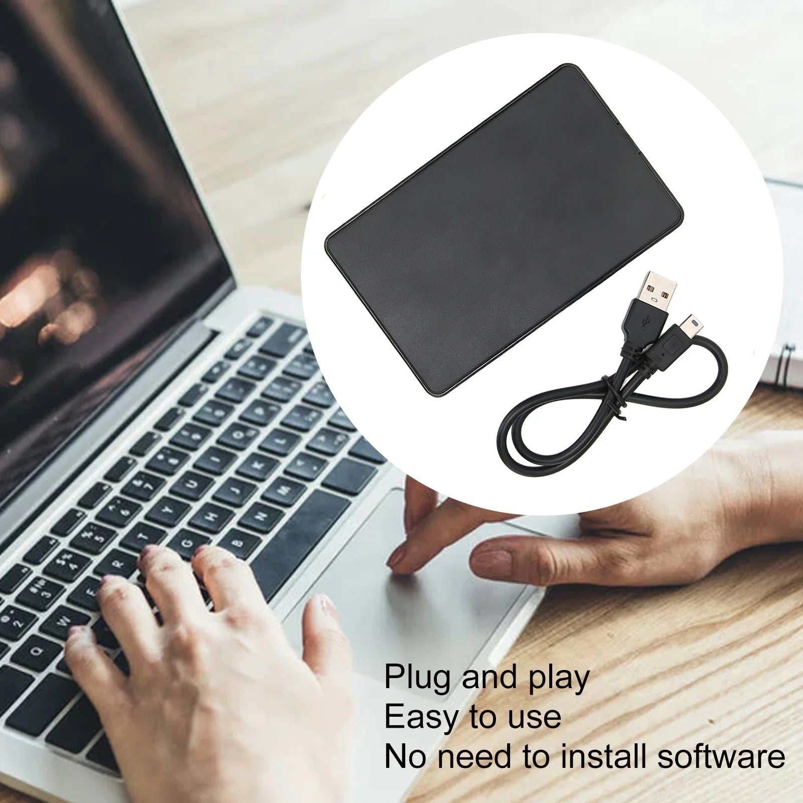 2.5″ Portable External Hard Drive – USB 3.0 High-Speed Storage HDD for Windows, 500GB/1TB Capacity