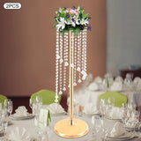 2PCS Large Gold Flower Vases – 70cm Tall Wedding Centerpieces for Table, Desk & Elegant Home Décor