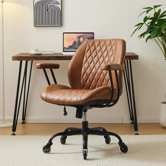 💺 Ergonomic Office Desk Chair – Computer Chair with Lumbar Support, Adjustable Height & Rubber Casters for Home Office
