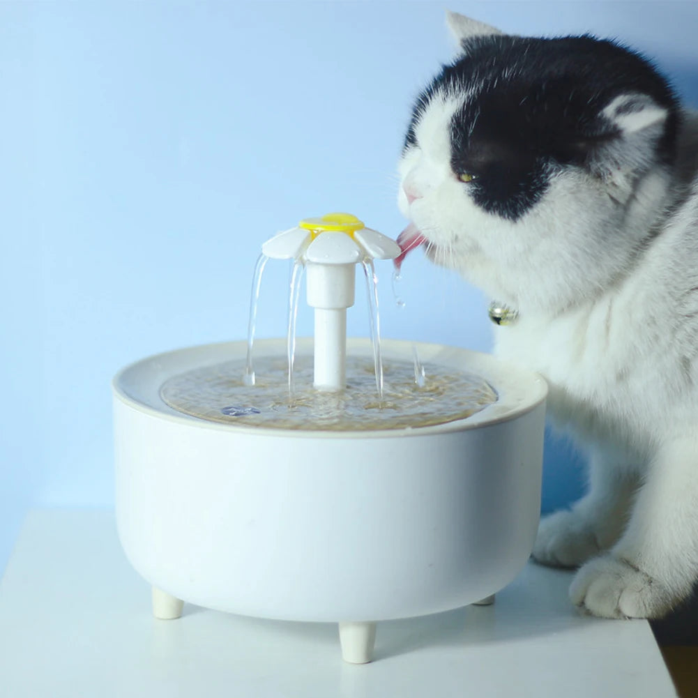 1200ml Automatic Cat Water Fountain – USB Electric Silent Pet Drinking Bowl with Filter