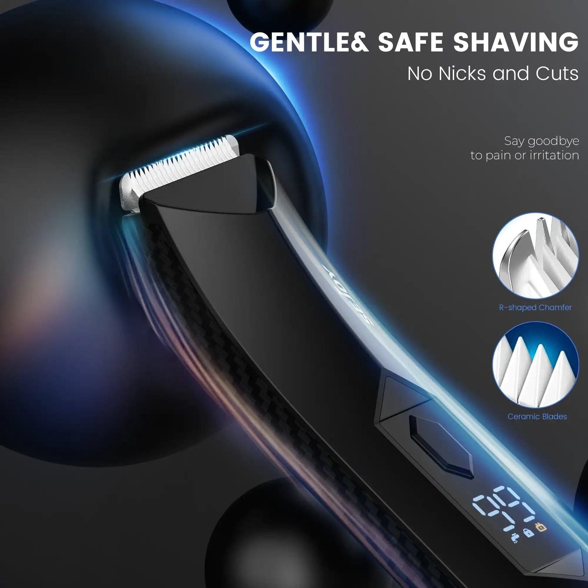 Sejoy Cordless Hair & Body Grooming Kit for Men – Rechargeable Hair Clipper, Beard Trimmer, Nose/Ear Trimmer & LED Display