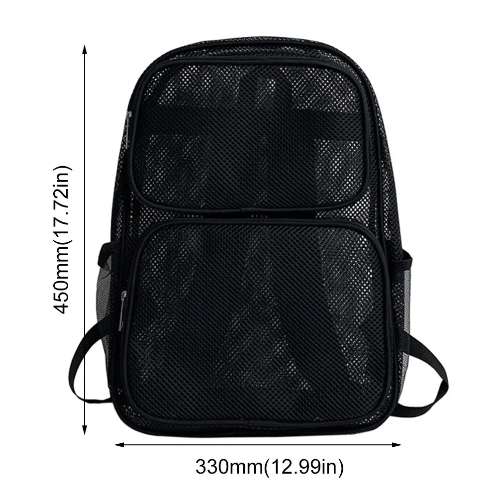 Breathable Large Mesh College Backpack with Comfort Straps for Daily Commute & Swimming
