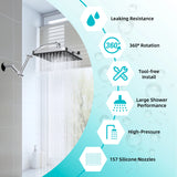 13″ High-Pressure Rain Shower Head – 5 Spray Modes, Chrome Finish