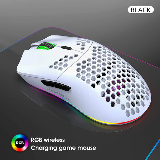 MambaSnake X HXSJ T66 Wireless Gaming Mouse – 2.4GHz Rechargeable Mouse with 6 Programmable Buttons & Ergonomic Design