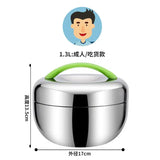 Portable Stainless Steel Thermo-Insulated Food Container – Round Bento Lunch Box (SCVD889)