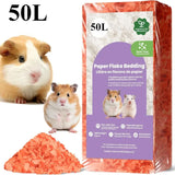 Natural Paper Small Pet Bedding – 23L/50L Dust-Free, Odor Control & Moisture Absorbent Shavings for Hamsters, Rabbits & Guinea Pigs