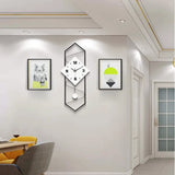 Modern Swing Pendulum Wall Clock – Silent Quartz Metal Wall Clock with Hook | Large Minimal Home Décor Clock