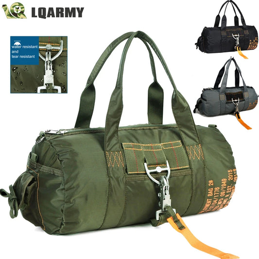 LQARMY Tactical Parachute Duffle Bag – 1000D Nylon Outdoor Travel & Camping Crossbody Pack
