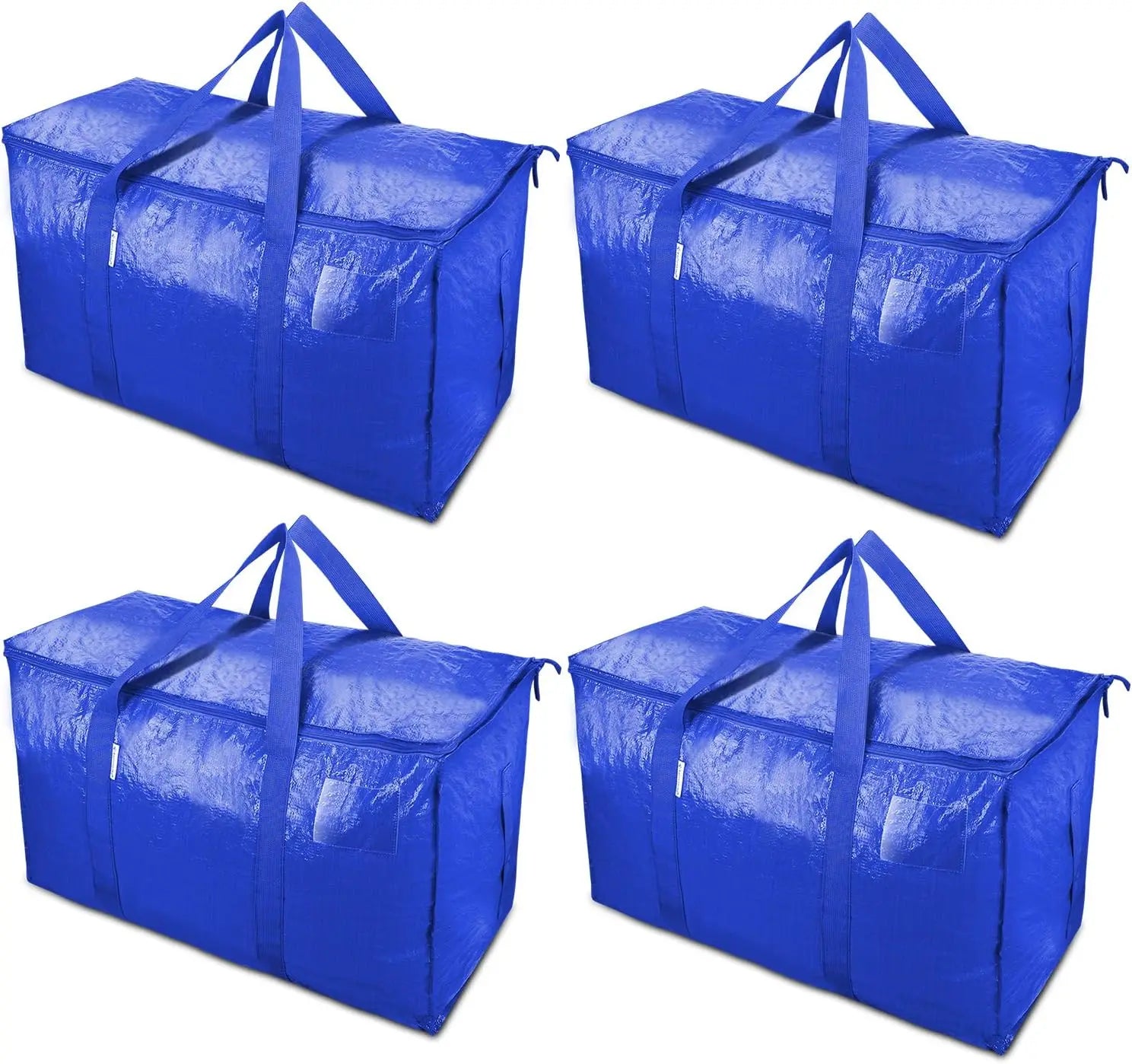 MegaMove 6-Pack Oversized Heavy-Duty Moving Bags with Zipper & Carry Handles – Space-Saving Storage Totes 🧳