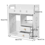 38×18×43 cm Wall-Mounted Bathroom Cabinet – Compact Storage Shelf for Small Spaces