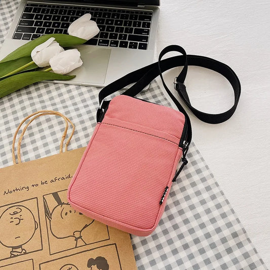 Women’s Casual Mobile Phone Crossbody Bag — Simple Vertical Shoulder Messenger Purse