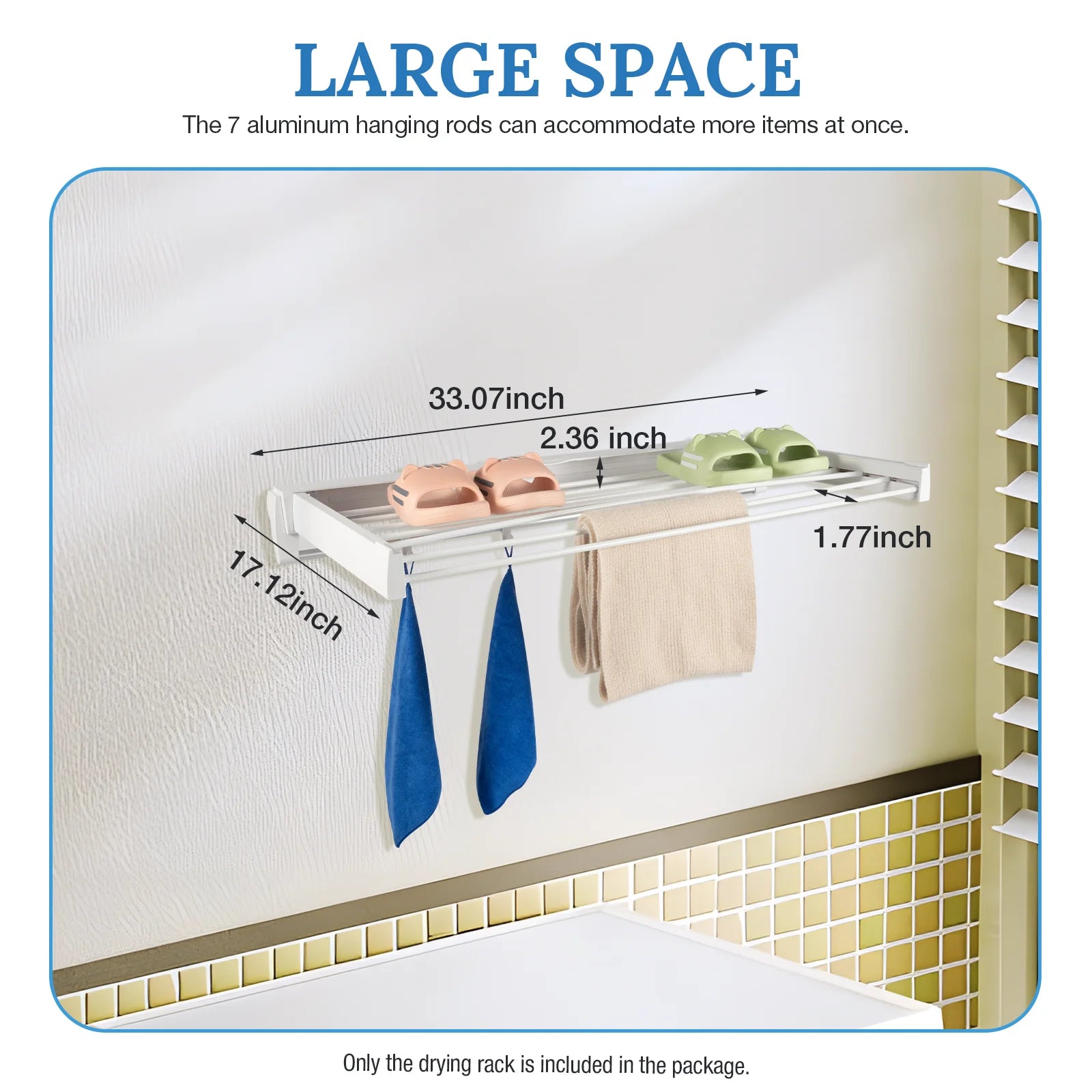 Wall‑Mount Scalable Hanging Rack – Wall-Mounted Collapsible Drying Rack for Bathroom, Laundry & Closet