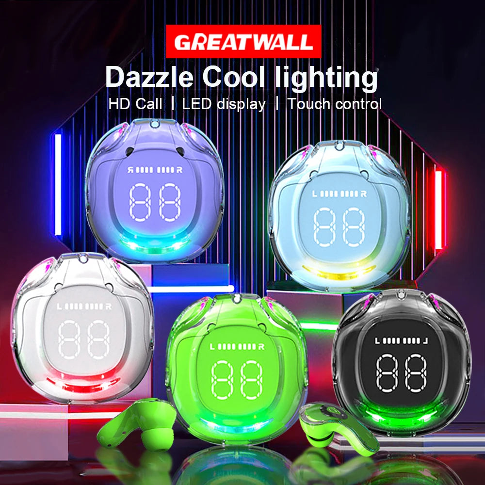 GREATWALL TWS Wireless Bluetooth Earphones – LED Digital Display, Sport Run Fit, HiFi HD Stereo