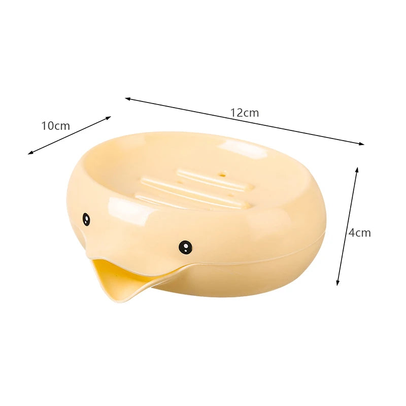 Duck-Shape Self-Draining Double-Layer Soap Dish – Fun & Functional 🦆